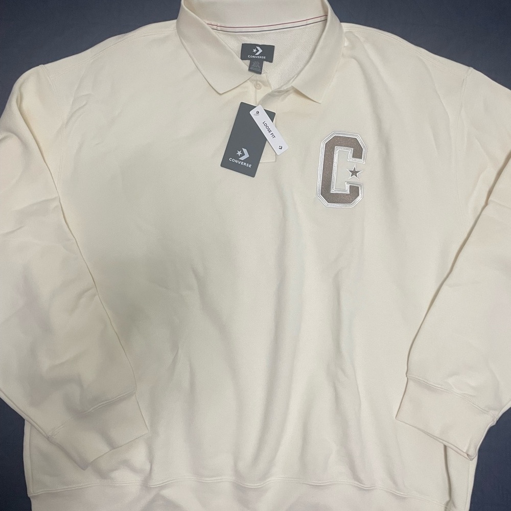 Converse Men's Off-White Polo Shirt
